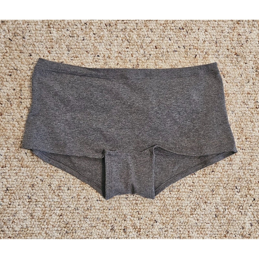 VICTORIA SECRETS Lucky‎ Clover Novelty Boy Shorts Underwear Gray Cheeky Panties - Picture 3 of 11